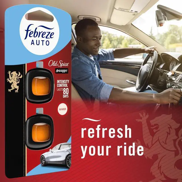 Alt view image 14 of 14 - AUTO Air Freshener, Odor-Fighting Automotive Vent Clip, Old Spice Swagger Scent, 8 Count