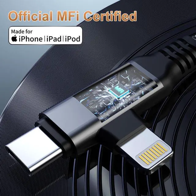 Alt view image 13 of 14 - Magnetic Lightning + USB C to 3.5mm Headphone and Charger Adapter,Apple MFi Certified 2-in-2 USB C/Lightning to Aux Audio Jack with PD Fast Charging Cable Compatible with iPhone 16/15 /14/Samsung