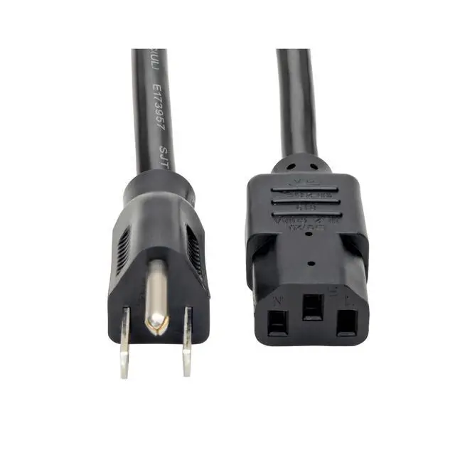 Alt view image 6 of 10 - Series 15 Amp Standard 10ft Computer Power Cord for PC, Monitor, Laptop & More | UL Listed, Heavy Duty 14 AWG, 5-15P to IEC C13, Replacement 3 Prong AC Power Cable (P007-010)