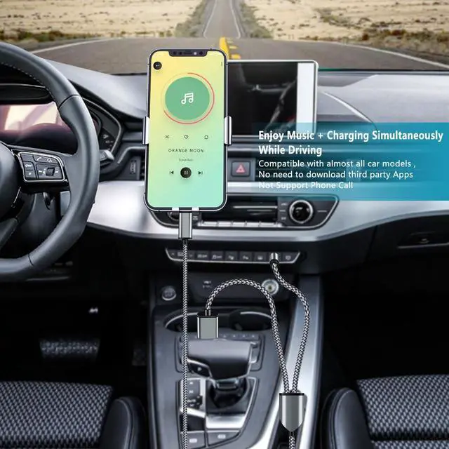 Alt view image 11 of 14 - USB C to 3.5mm Aux Cable with Charger, 2 in 1 USB C to 3.5mm Car Stereo Aux Cable Headset Cable with PD 18W Charging Compatible with iPhone 17/16/16e/15 Pro Max/Air, Galaxy S25/S24/S23, Pixel 9/8/7/6