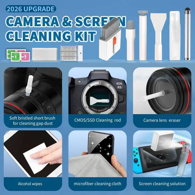 Alt view image 12 of 14 - 2026 Upgrade Phone Cleaning Kit 47PCS, iPhone Cleaning Kit, Airbud AirPods Cleaning Kit, Keyboard, Charging Port Cleaner for Apple Lightning/Android USB-C - Includes Putty, Cloth & Wipes (White)