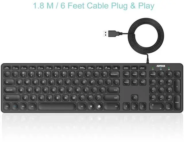 Alt view image 8 of 12 - Backlit USB Wired Full Size Keyboard with Media Hotkey for PC and Laptop