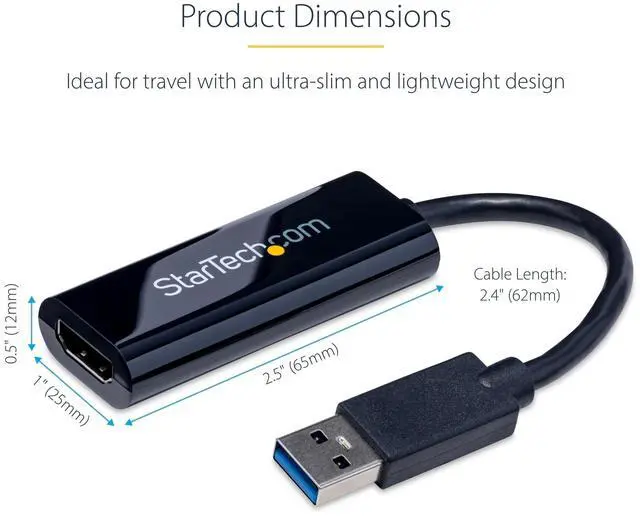 Alt view image 13 of 14 - USB 3.0 to HDMI Adapter, USB-A to HDMI Display Converter, 1080P 60Hz Full HD Video Graphics Adapter, Driver Required, USB Monitor Extender for Windows PC (USB32HDES)