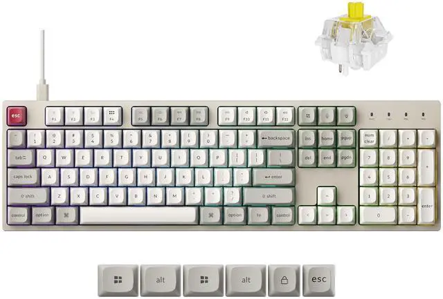 Alt view image 8 of 14 - C2 Pro Wired Mechanical Keyboard with 8K Hz Polling Rate, Full Size Custom RGB Backlit Hot-Swappable, Non-Shine Through PBT Keycaps Compatible with Mac Windows Linux