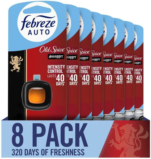Alt view image 8 of 14 - AUTO Air Freshener, Odor-Fighting Automotive Vent Clip, Old Spice Swagger Scent, 8 Count