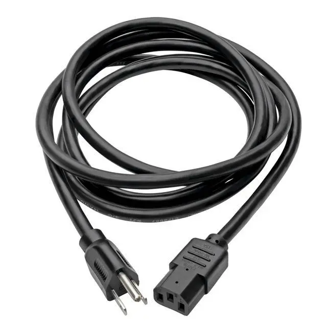Alt view image 8 of 10 - Series 15 Amp Standard 10ft Computer Power Cord for PC, Monitor, Laptop & More | UL Listed, Heavy Duty 14 AWG, 5-15P to IEC C13, Replacement 3 Prong AC Power Cable (P007-010)