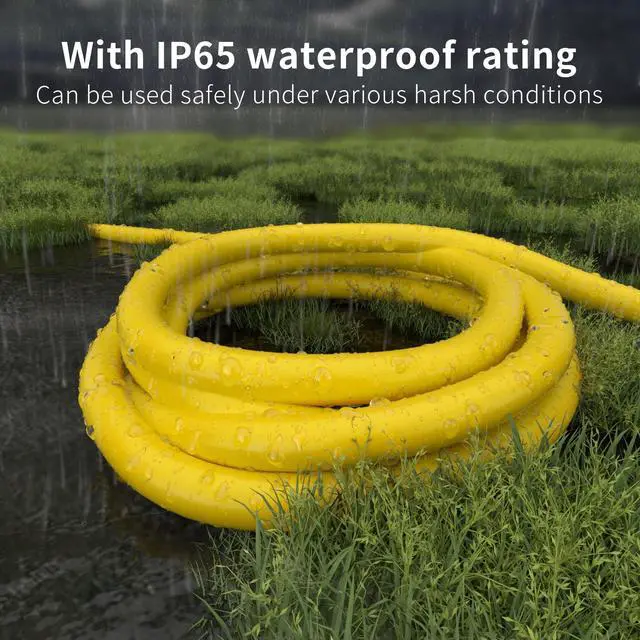 Alt view image 11 of 14 - 12 Gauge Heavy Duty Outdoor Extension Cord 25 ft Waterproof with Lighted end, Flexible Cold-Resistant 3 Prong Electric Cord Outside, 15Amp 1875W 12AWG SJTW, Yellow, ETL