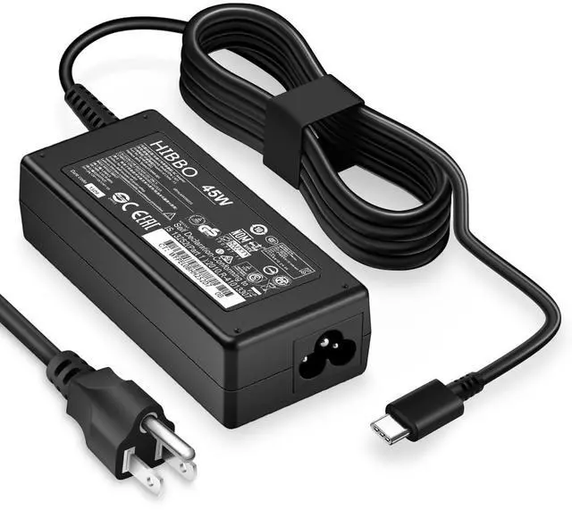 Alt view image 7 of 12 - Charger USB C Laptop Charger Compatible with HP, Lenovo, Dell, Acer, Asus, Samsung, Google Type C 45W Universal Power Adapter