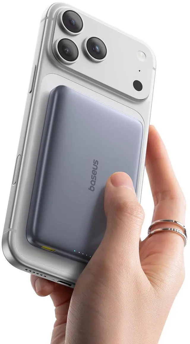 Alt view image 8 of 14 - Portable Charger, Qi2 15W 0.5" Ultra Slim 10000mAh Wireless Power Bank, 27W Fast Charging Magnetic Battery Pack with USB-C for iPhone 17 Pro Max/17 Pro/Air/16/15/14/13/12