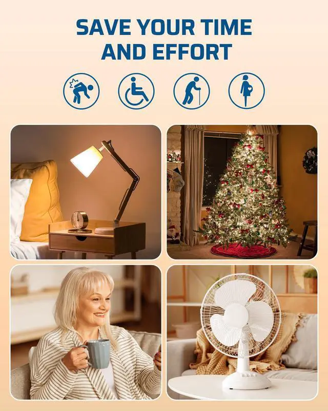 Alt view image 13 of 14 - Wireless Outlet, Programmable and Expandable Electrical Outlet Switch, Wireless Remote Light Switch, 100FT Range, 1 Remote and 3 Outlets