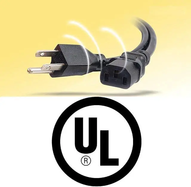 Alt view image 12 of 12 - Universal AC Power Cable - 5 Pack- 1ft. 3 Prong PC Power Cord Replacement for Computer, Monitor, Scanner, Printer, TV- IEC 320 C13 to NEMA 5-15P, 18awg, 125V 10 Amp (1-Feet)