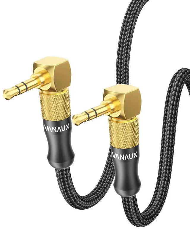 Alt view image 8 of 14 - 90 Degree Right Angle Aux Cable Male to Male 3.5mm Audio Cable Stereo Aux Cord Compatible with Laptop, Smartphone, Music Player,Tablets,Speakers (3.3feet/1m)