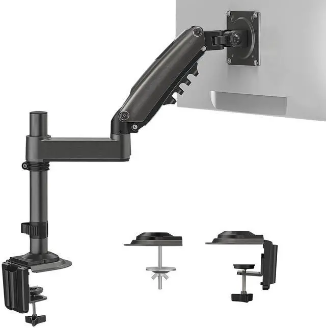 Alt view image 8 of 14 - Single Monitor Arm, Adjustable Desk Mount for 13-34 inch Screens, Holds 19.8lb, 22.44 inch Max Height, Full Motion Swivel Gaming Monitor Stand with VESA 75x75mm and 100x100mm Compatibility