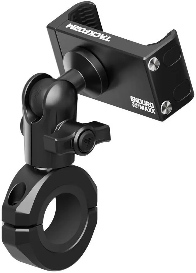 Alt view image 8 of 14 - Black Motorcycle ALL METAL Phone Mount - 20MAXX Spring Cradle | BC3 Universal Clamp Fits 7/8" to 1-1/4" Handlebars | Aluminum | Compatible with iPhones, Galaxy Devices, More | Short Reach Arm