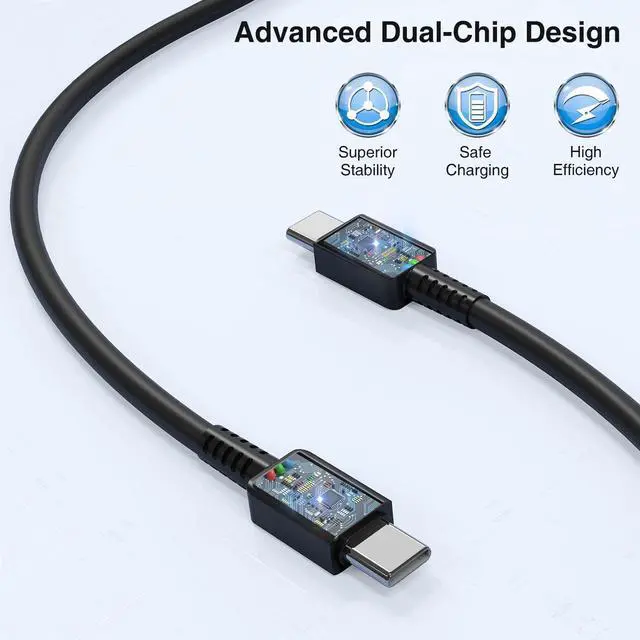 Alt view image 11 of 14 - 2Pack 45W Super Fast Charging Block and 10ft USB C to C Cable Long,Type C Wall Plug and Android Phone Charger Cord for Samsung Galaxy S25/S24 Ultra/S23+/S22 Plus/S21/S20/Note20/iPhone 17 16 15 Pro Max