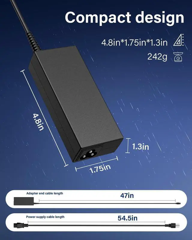Alt view image 12 of 14 - 90W Universal Laptop Charger Compatible with HP Dell Asus Lenovo Acer Sony AC Adapter IBM Gateway Notebook Ultrabook Chromebook Pavilion Inspiron Latitude Power Supply Cord with 15 Tips