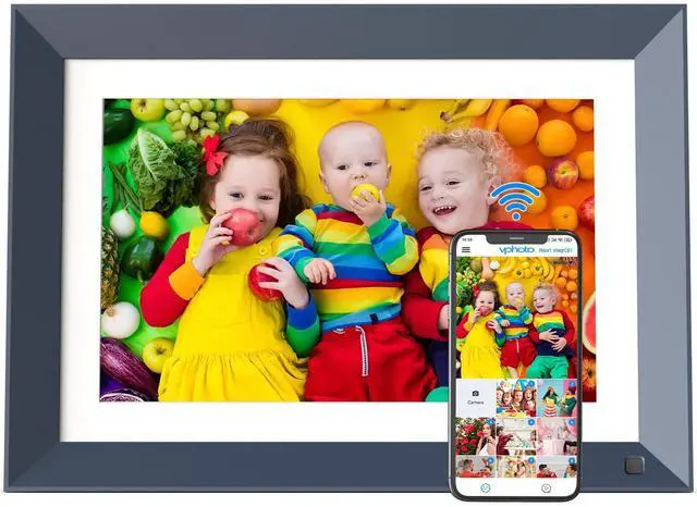 Alt view image 7 of 12 - 10.1-inch Digital Picture Frame WiFi-Photo-Frame - 16GB Smart Frame, IPS Touch Screen, Auto-Rotate, Slideshow, Load Photo Video from Phone to Digital Frame Via App Email, Free Cloud, Gifts for Mom Dad