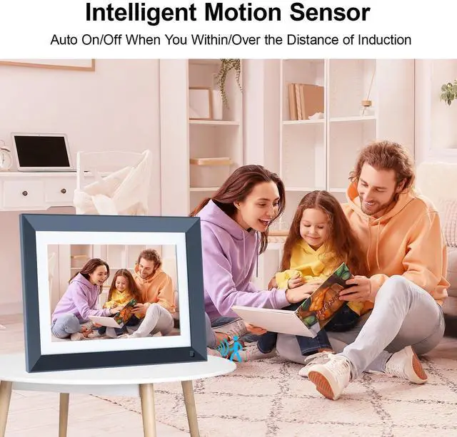Alt view image 9 of 12 - 10.1-inch Digital Picture Frame WiFi-Photo-Frame - 16GB Smart Frame, IPS Touch Screen, Auto-Rotate, Slideshow, Load Photo Video from Phone to Digital Frame Via App Email, Free Cloud, Gifts for Mom Dad