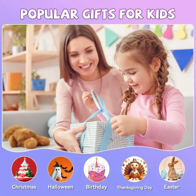 Alt view image 9 of 14 - Mini Karaoke Machine for Kids Girls Boys - Birthday Gifts for Ages 4 5 6 7 8+ Year Old - 2026 New est - Portable Bluetooth Speaker with 2 Wireless Microphone - Kids' Instrument Accessories - Pink