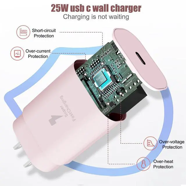 Alt view image 12 of 14 - 2 in 1 for Samsung Watch Charger, 25W USB C Fast Charger Compatible with Galaxy Watch 8/8 Classic/Ultra/7/6/6 Classic/5 Pro/5/4/4 classic/3/Active2/FE,Galaxy S25/S24/S23/Note/Z Fold,for iPhone 16/15