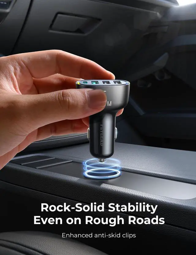 Alt view image 12 of 14 - 75W Car Charger USB C, 4 Port Super Fast Cigarette Lighter USB Charger, Type C 60W & QC 3.0 Multiport Car Phone Adapter Accessories for iPhone 17/16/15/14/13/12 Pro Samsung S20 S21 S22 S23, Android