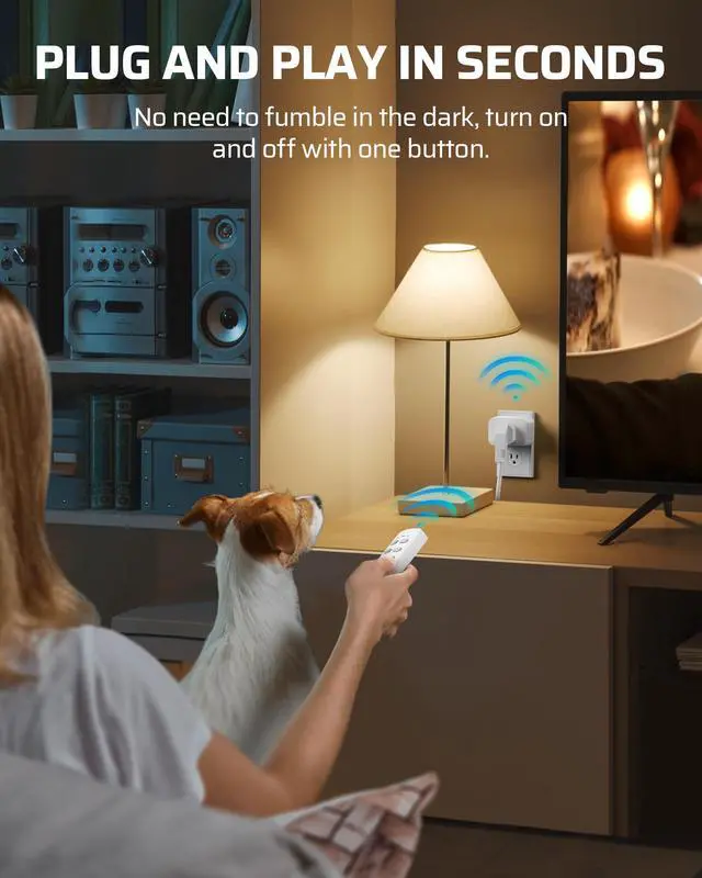 Alt view image 9 of 14 - Wireless Outlet, Programmable and Expandable Electrical Outlet Switch, Wireless Remote Light Switch, 100FT Range, 1 Remote and 3 Outlets
