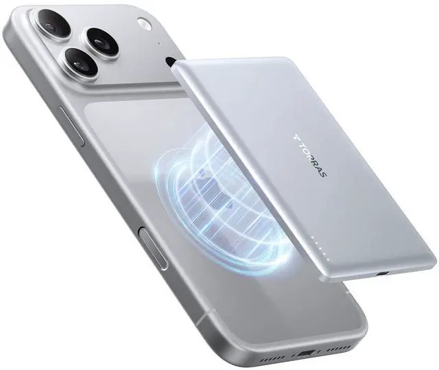 Alt view image 8 of 14 - Power Bank, Ultra Slim 5,000mAh Wireless Portable Charger with USB-C Cable, Fast Charging iPhone Air MagSafe Battery Compatible for iPhone 17 Pro Max/17 Pro/Air/17/16/15/14/13/12,White