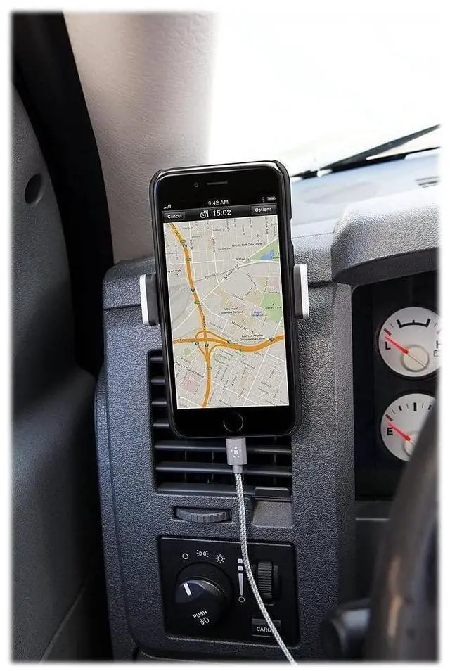 Alt view image 7 of 10 - Car Vent Mount, Black and Silver, Phone Stand for iPhones, Samsungs, LGs & Most Smartphones, Adjustable to Fit 5.5-Inch Screens