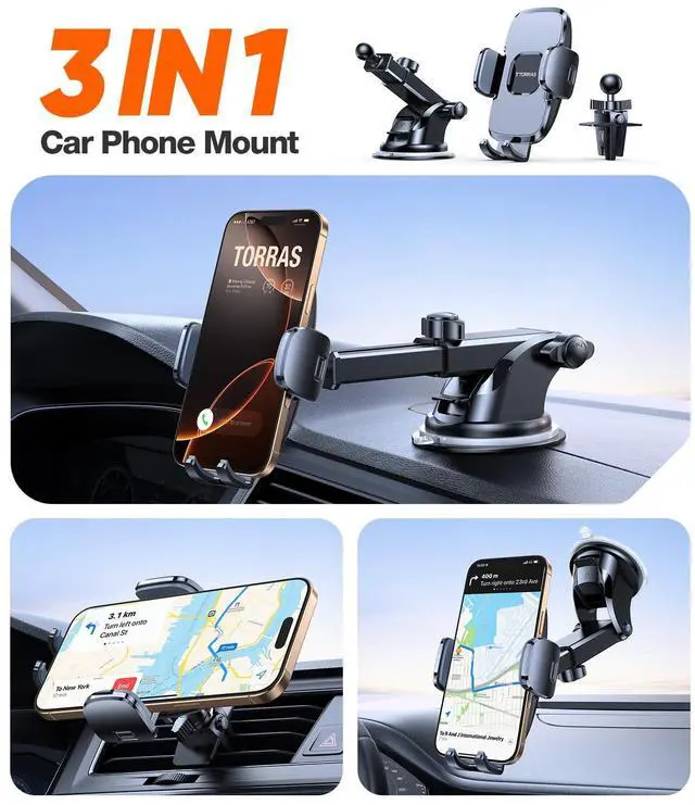 Alt view image 13 of 14 - Military-Grade Phone Holders for Your Car96+LBS Strongest SuctionCar Phone Holder Mount, Ultra-Durable Cell Phone Car Mount Truck for Dashboard Windshield Vent for iPhone 17 16 15 Pro Max Air
