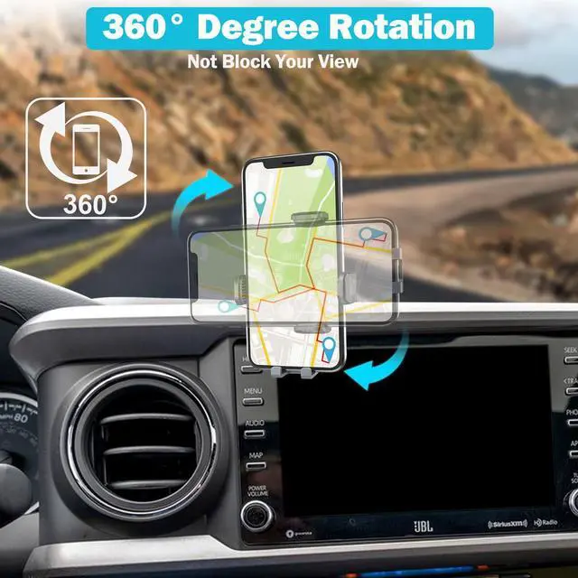 Alt view image 12 of 14 - Upgraded Car Phone Holder for Toyota Tacoma 2016 2017 2018 2019 2020 2021 2022 2023, 3rd Gen Tacoma Dashboard Clip Cell Phone Cradles Adjustable Phone Stand Phone Mount Fit for Most Smartphone