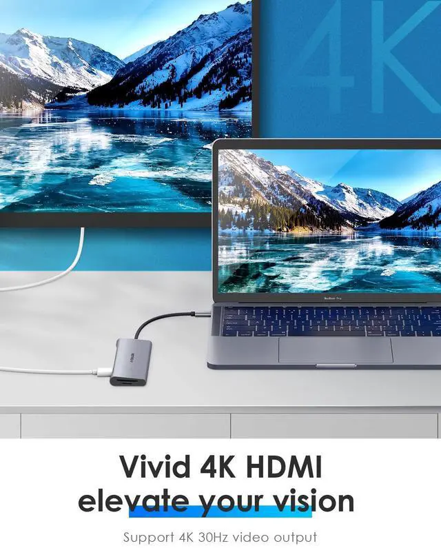 Alt view image 10 of 14 - 7-in-1 USB C Multiport Hub with 4K HDMI, 100W PD, 3 USB 3.0 Ports, SD/MicroSD Card Reader Compatible MacBook Pro/Air 2016-2025 Stable Driver Adapter (C36B, Space Gray)