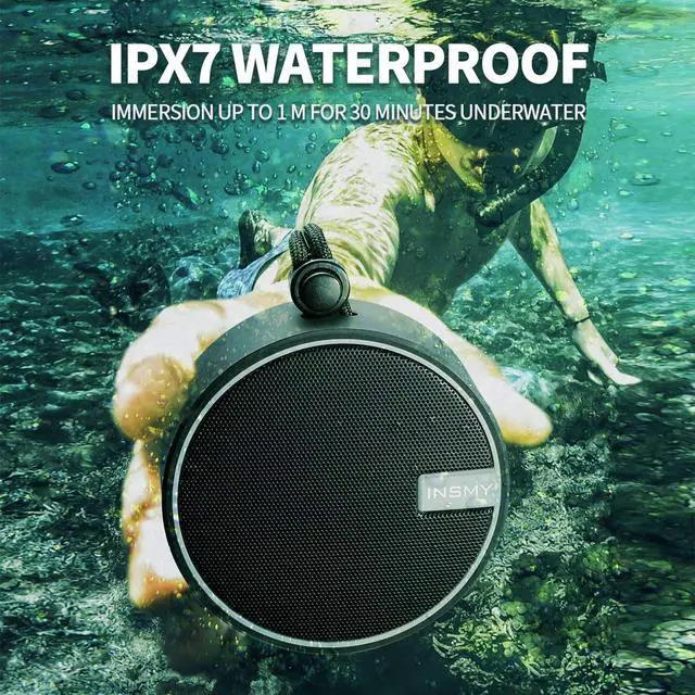 Alt view image 9 of 14 - C12 IPX7 Waterproof Shower Bluetooth Speaker, Portable Small Speaker, Speakers Bluetooth Wireless Loud Clear Sound Support TF Card Suction Cup for Kayak Canoe Beach Gift (Black)