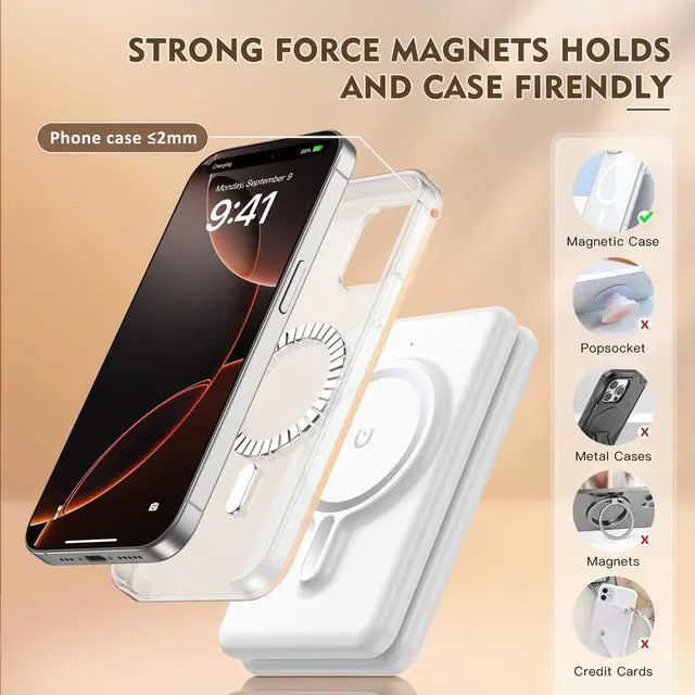 Alt view image 11 of 14 - Magnetic Wireless Charger for iPhone: 3 in 1 Travel Charging Station for Apple Devices for iPhone 17 Air 16 15 14 13 12 Pro Max Plus - Foldable Charging Pad for Apple Watch Series & Airpods 4 3 2 Pro