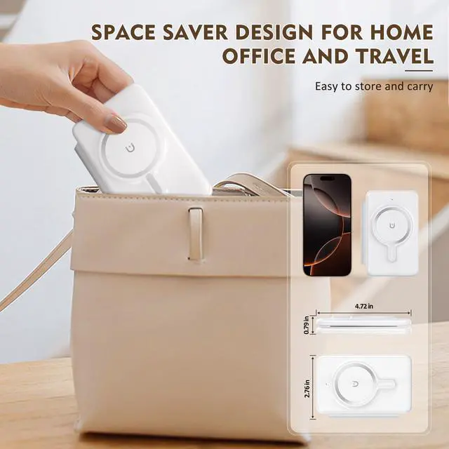 Alt view image 13 of 14 - Magnetic Wireless Charger for iPhone: 3 in 1 Travel Charging Station for Apple Devices for iPhone 17 Air 16 15 14 13 12 Pro Max Plus - Foldable Charging Pad for Apple Watch Series & Airpods 4 3 2 Pro
