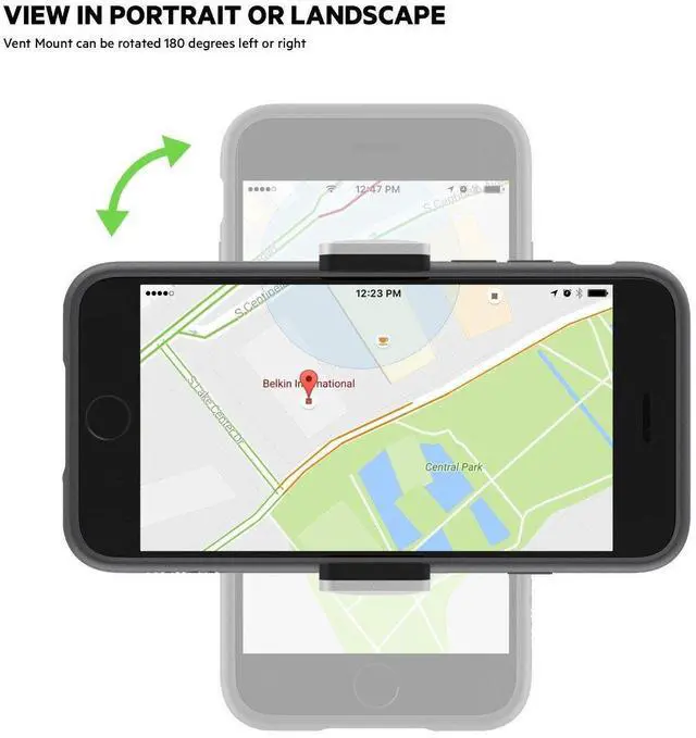 Alt view image 8 of 10 - Car Vent Mount, Black and Silver, Phone Stand for iPhones, Samsungs, LGs & Most Smartphones, Adjustable to Fit 5.5-Inch Screens