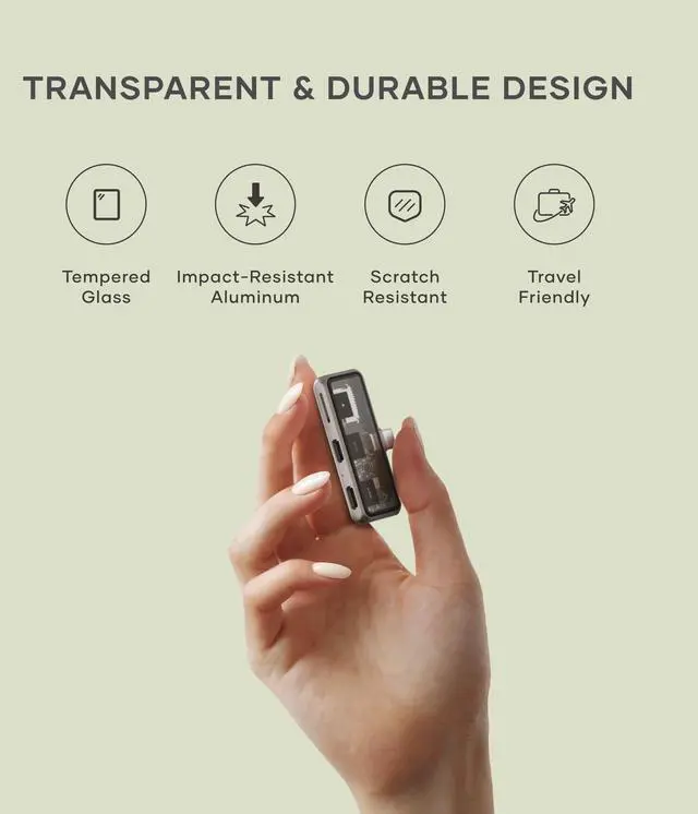 Alt view image 12 of 14 - USB C Hub Mobile, with 4K HDMI, 100W Pass-Through Charging, 10Gbps Data Transfer, MicroSD Card Reader, 4-in-1 USB C Adapter for iPad, MacBook, Switch OLED and More