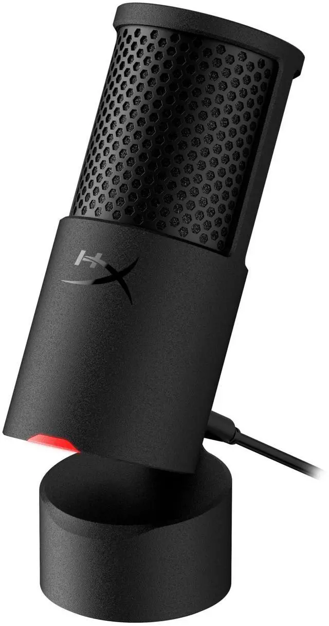 Alt view image 8 of 14 - SoloCast 2 Gaming USB Condenser Mic for PC, USB-C to USB-A, Built-in Pop Filter, Internal Shock Mount, Plug and Play, 24-bit / 96kHz, Compact Tiltable Stand Black