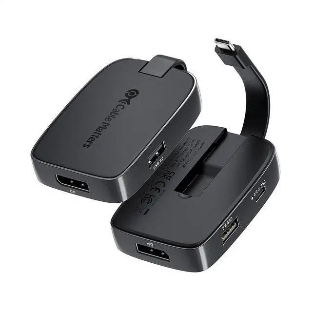 Alt view image 7 of 12 - 4K@240Hz USB C Hub DisplayPort 1.4 with 100W Charging, Support 8K@60Hz, HDR(Foldable USB C to DisplayPort Hub) Compatible with Thunderbolt 4, MacBook, XPS, iPad Pro, iPhone 16/15 Pro