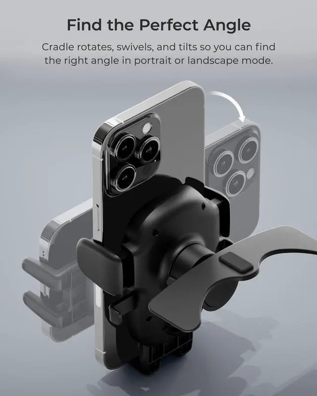 Alt view image 11 of 12 - Easy One Touch Advanced CD Slot Car Phone Mount - Universal Cell Phone Holder for iPhone, Google, Samsung, LG, Moto and All Other Smartphones