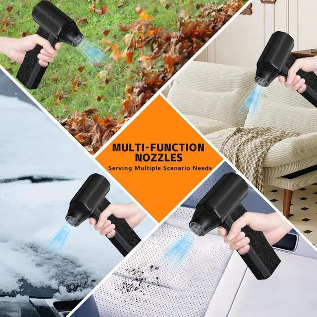 Alt view image 12 of 14 - Electric Air Duster-110000RPM Super Power Compressed Air Duster, 3-Gear Adjustable Mini Blower with Fast Charging, Dust Blower for Manchine, Keyboard, House, Outdoor and Car
