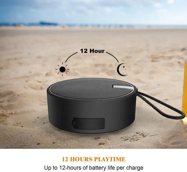 Alt view image 12 of 14 - C12 IPX7 Waterproof Shower Bluetooth Speaker, Portable Small Speaker, Speakers Bluetooth Wireless Loud Clear Sound Support TF Card Suction Cup for Kayak Canoe Beach Gift (Black)