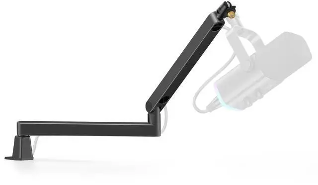 Alt view image 8 of 14 - 2026 Upgraded Microphone Boom Arm, Magnetic Cable Management Low Profile Mic Stand 360° Rotatable Desk Mount for Fifine AM8 K669B Blue Yeti HyperX QuadCast SoloCast AT2020, Black