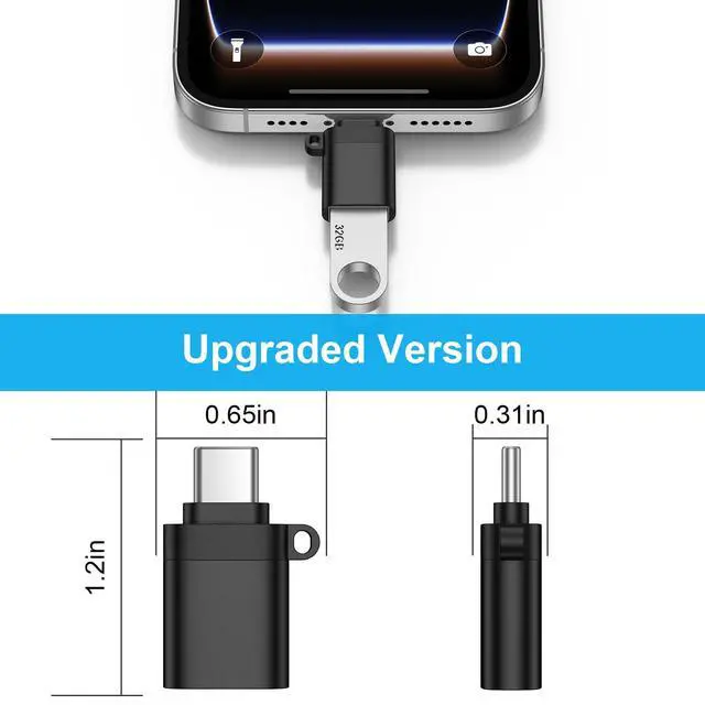 Alt view image 4 of 7 - USB C to USB Adapter 4Pack, USBC Male to A Female 3.0 OTG Adapter for Samsung Galaxy A36 A26 A56 S26 S25 S24 S23 S22, MacBook Pro/Air, Type C Thunderbolt 4 3 Converter for iPhone 17 17e 16, Mac, iPad