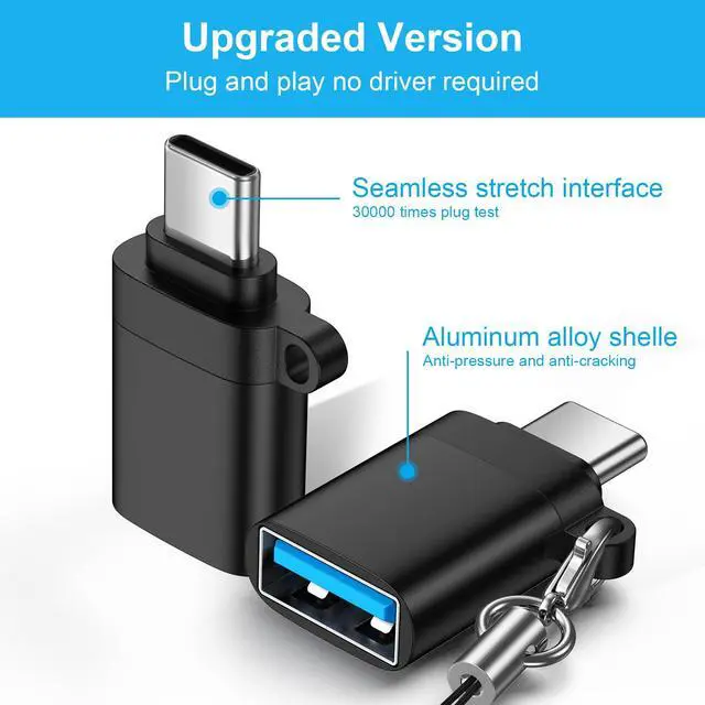 Alt view image 3 of 7 - USB C to USB Adapter 4Pack, USBC Male to A Female 3.0 OTG Adapter for Samsung Galaxy A36 A26 A56 S26 S25 S24 S23 S22, MacBook Pro/Air, Type C Thunderbolt 4 3 Converter for iPhone 17 17e 16, Mac, iPad