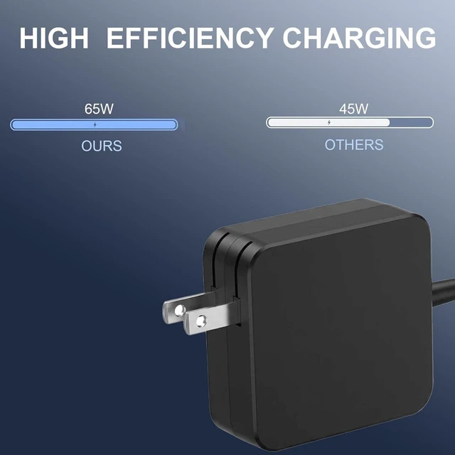 Alt view image 4 of 7 - 65W Laptop Charger Compatible with Acer Aspire Go 15 AI Ready AG15-32P-39R2 Fit for Acer 15 AG15-42P AG15-72P, Aspire 14 16 A14-52M A16-71M, Swift 14 16,Go 14 15 16 AC Adapter Power Supply Cord