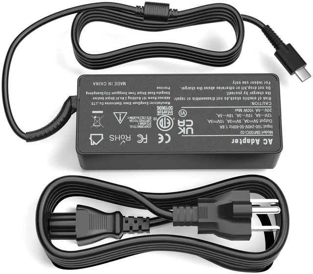 Main image of USB C Charger 100W Laptop Fast Charger Type C Power Adapter for Lenovo Legion Go S, Yoga Pro/Slim 7 9, IdeaPad Pro/Slim 5 7 9 ThinkBook 14 16 14p, ThinkPad P16s T16 E16 L15 Notebook