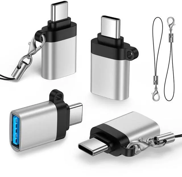Main image of 4Pack USBC to USB Adapter, Type C to USB Adapter for Android Samsung Galaxy