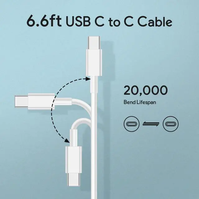 Alt view image 6 of 7 - Mac Book Pro Charger - 140W USB C Charger Fast Charger for MacBook pro & MacBook Air, ipad Pro, Samsung Galaxy and All USB C Device, 6.6 ft USB C Cable Included