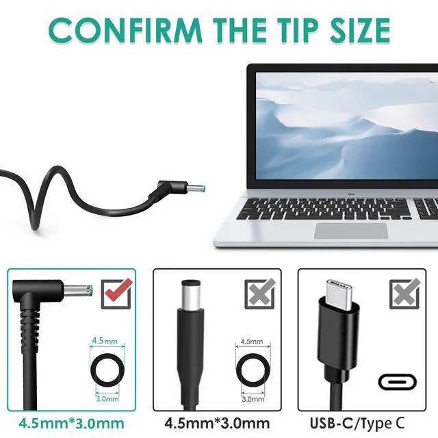 Alt view image 4 of 7 - 150W AC Charger Fit for HP Zbook 15 16 17 15u 15v G3 G4 G5 G6 G7 G8 G9 | ZBook Studio Firefly 15 G4 G5 G7 G8 G9 G10 G11 Victus 15 OMEN by 15 17 Pavilion Gaming 15 17 Laptop