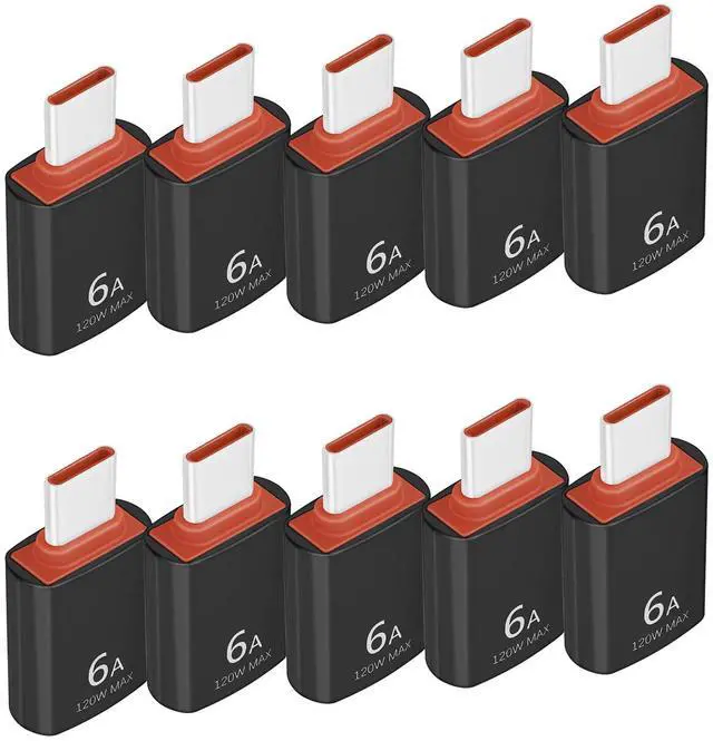 Main image of 10 Pack USB C to USB Adapter, 5Gbps/120W USB C to USB 3.0 Converter Connector, Type C Male to USB Female Adapter, for MacBook Pro, iMac, iPhone 17 16 15 Pro Max, iPad mini Pro, Thunderbolt 4